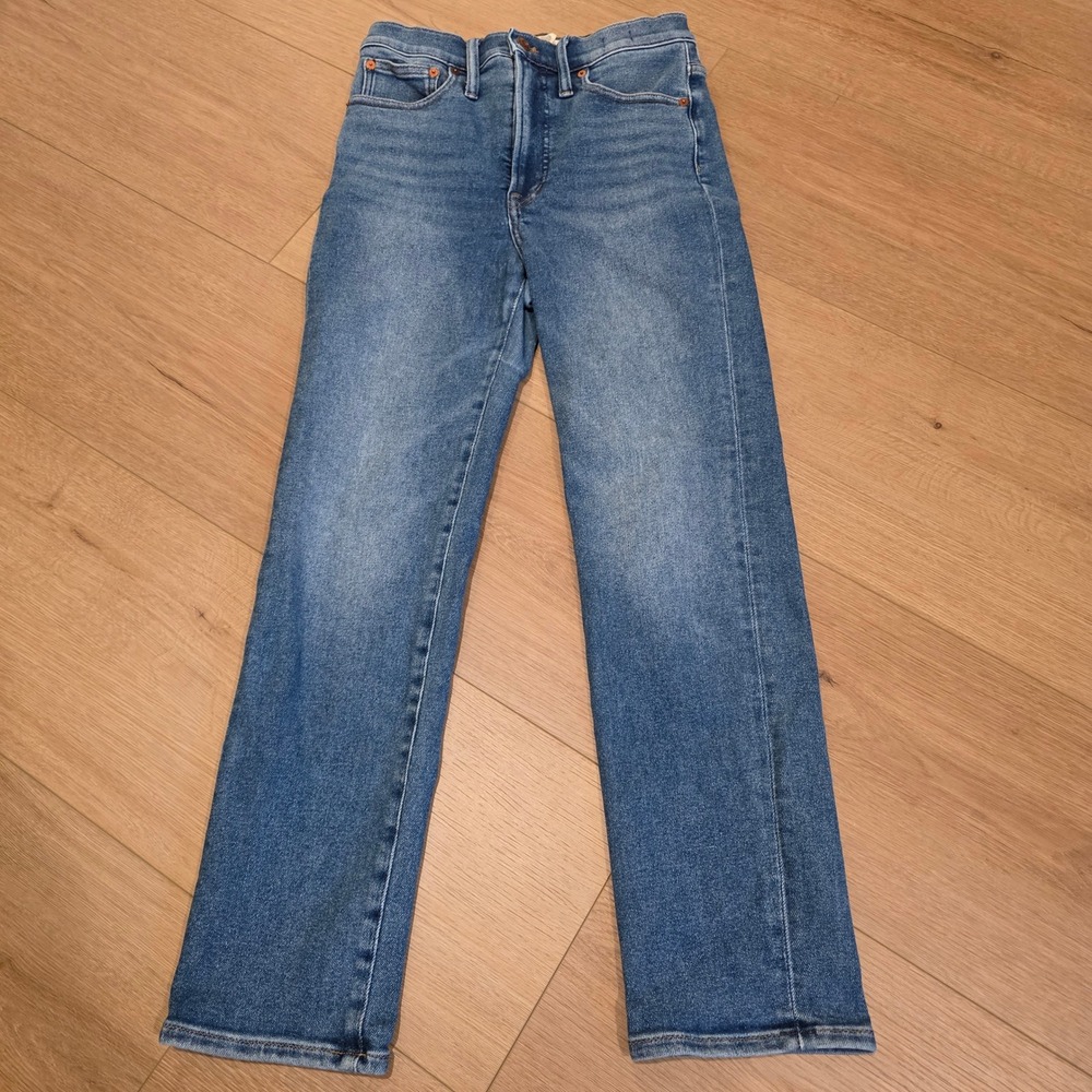 Madewell The Perfect Vintage Jean High Rise Straight Leg Blue Size 28 Y2K